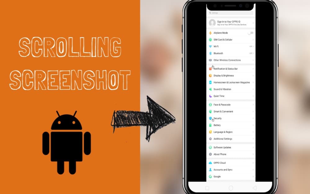 take scrolling screenshot on Android