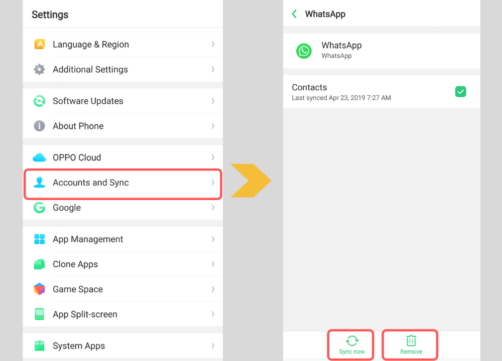 sync whatsapp contacts
