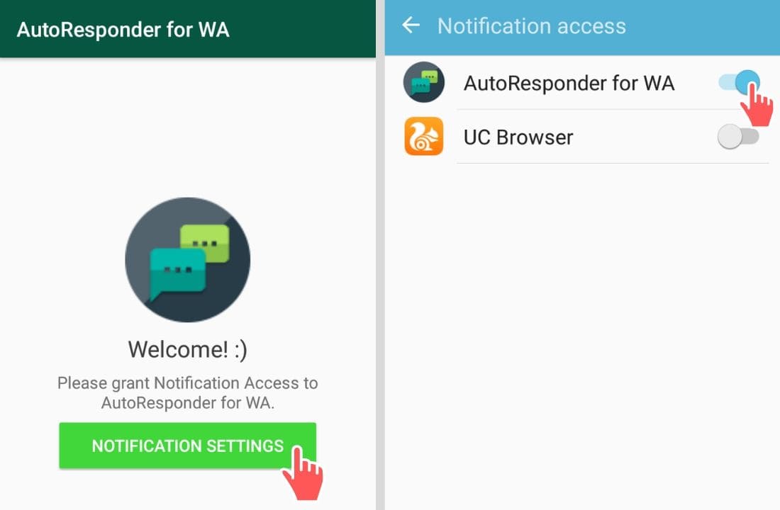 notification access for whatsapp auto reply