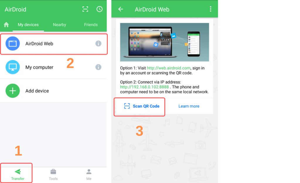 AirDroid WEB Android screenshot