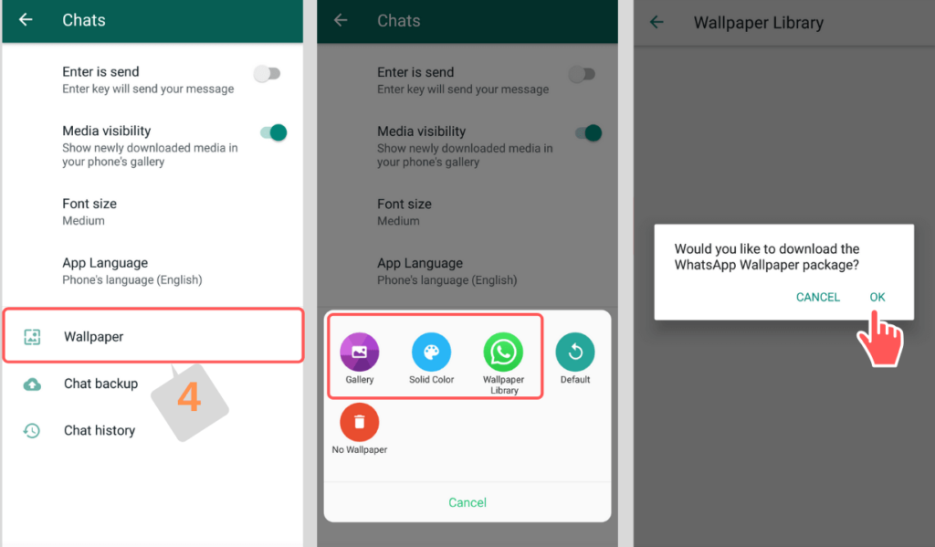 How to  Change the Chat Background in WhatsApp