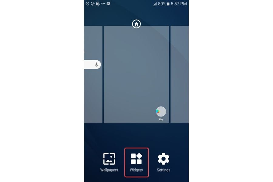 open android notification widgets