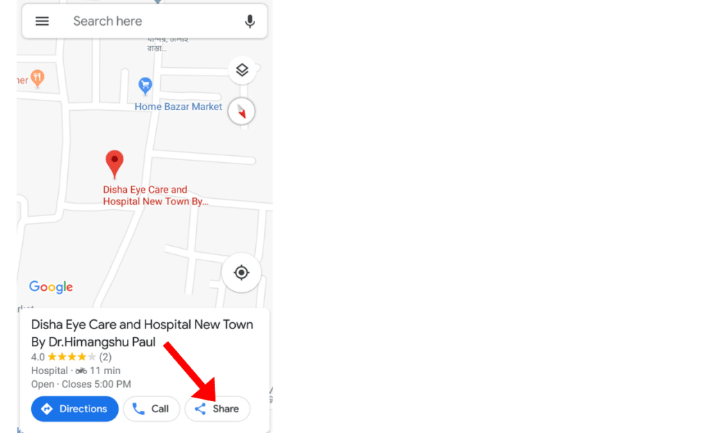 Share location on Google Maps
