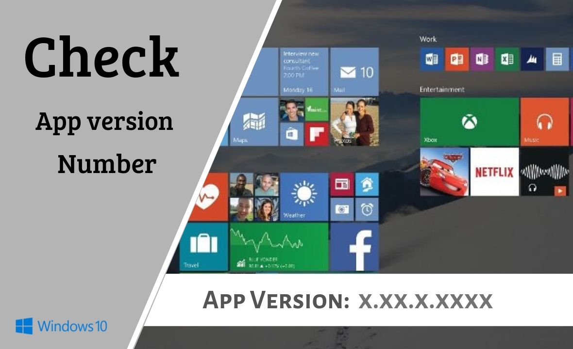 check app version on windows 10