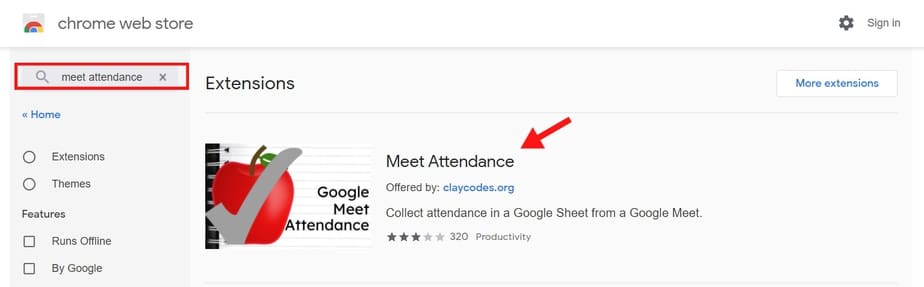 google meet attendance