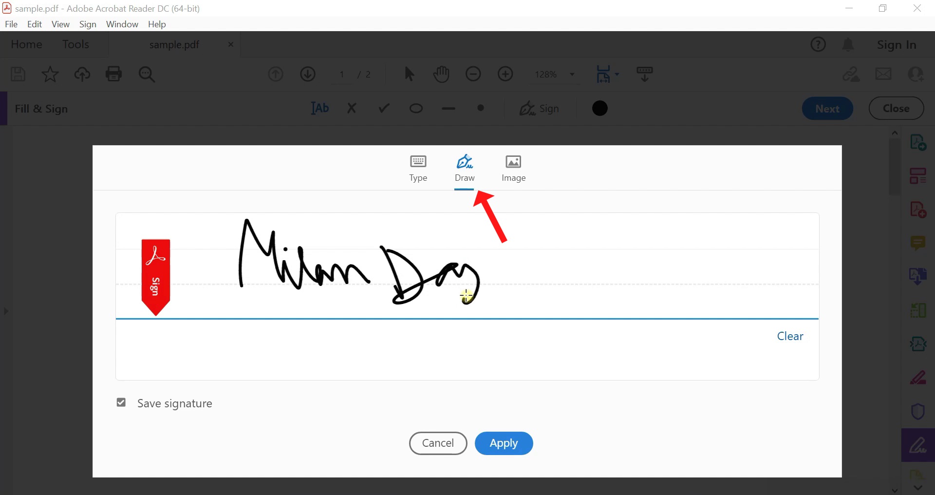 how to add signature to pdf
