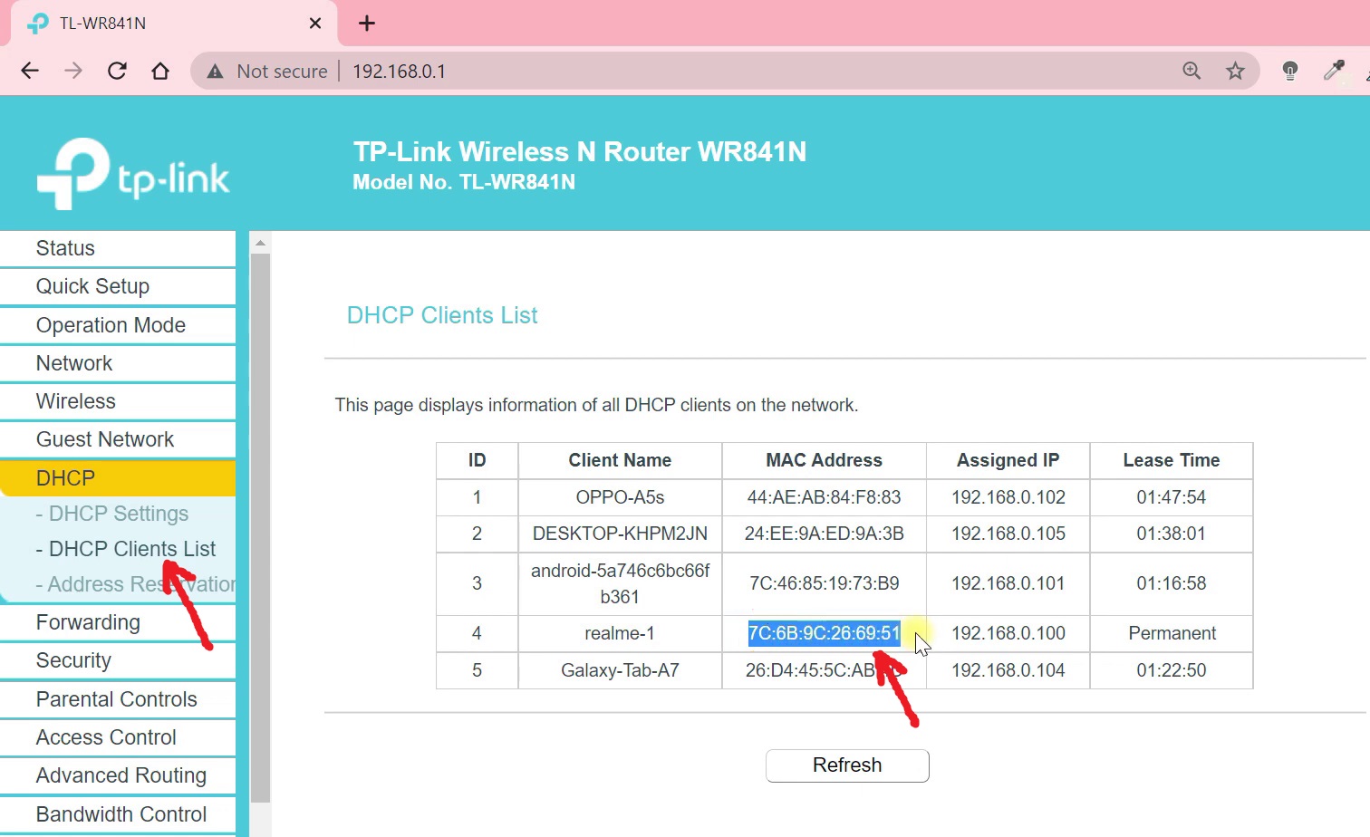 manage users TP-Link router