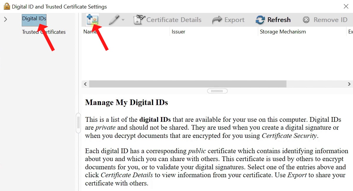 How to Sign PDF with Digital Signature Certificate - Select Digital IDs