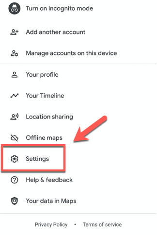 How to Change Google Maps Voice from Female to Male - Tap on Settings