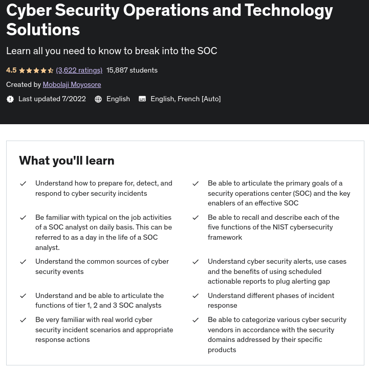 Cyber Security Operations and Technology Solutions
